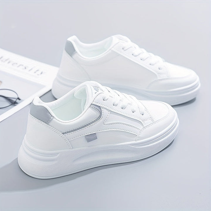 Chic hvide sneakers letvægt komfort