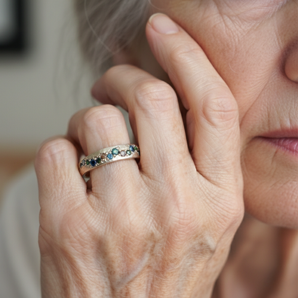 Vintage Guld Farverig Ring
