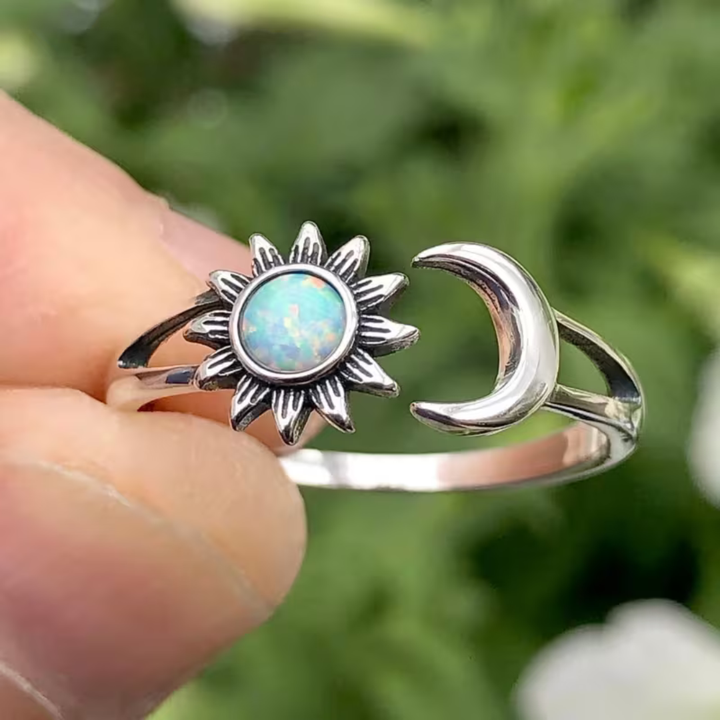 Vintage Sol & Måne Opal Ring