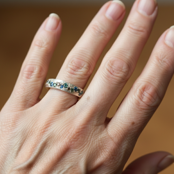 Vintage Guld Farverig Ring