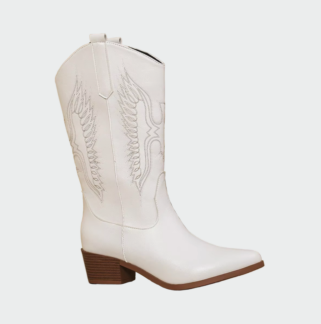 Elena - Lædervest Cowboy-Støvler