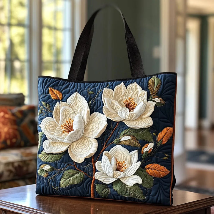 Felicitas | Gesteppet Taske med Motiv Blid Magnolia
