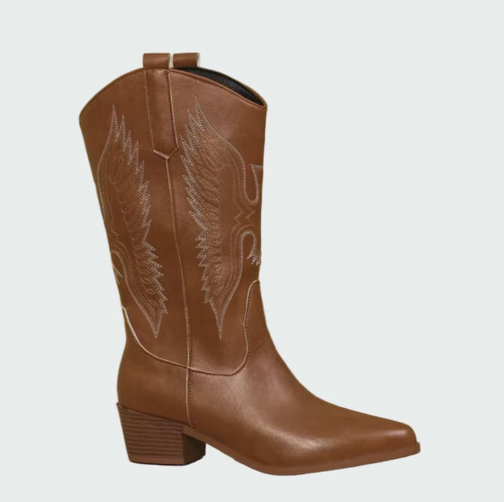 Elena - Lædervest Cowboy-Støvler