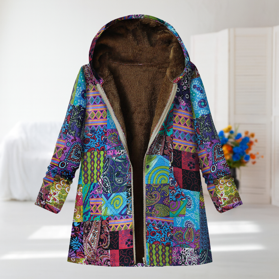 Julie | Blå Boho-Patchwork-Kappe
