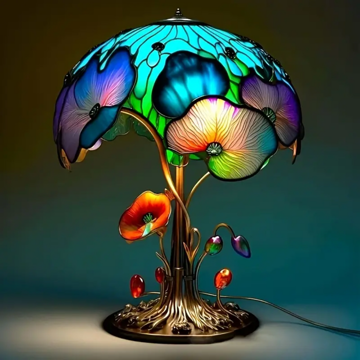 Boho Chic Blomster Svampelampe