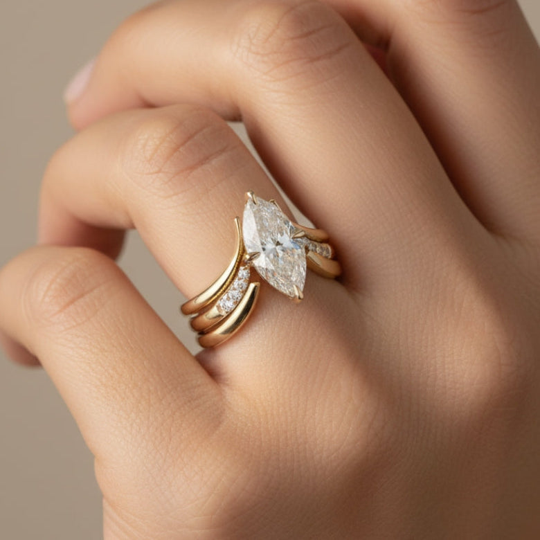 Drop Crown Guld Ring