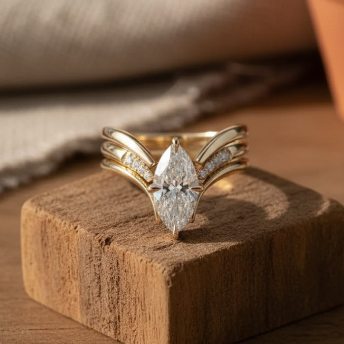 Drop Crown Guld Ring