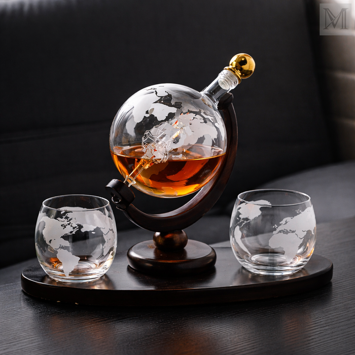 Karafka til whisky - Verdenskort Edition