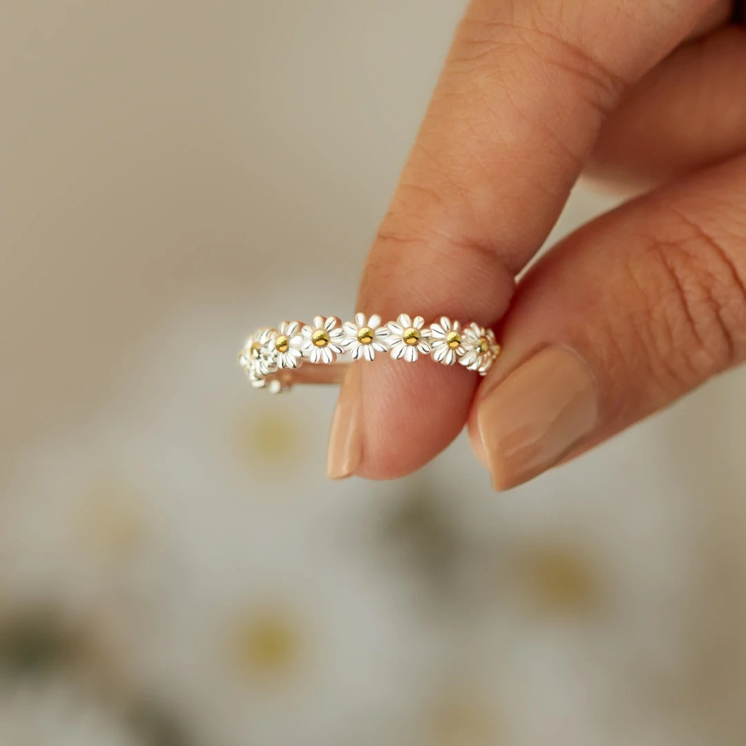 Have - Luksuriøs Blomster Justerbar Ring