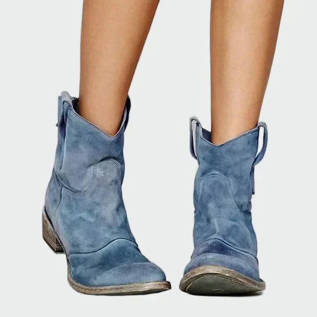 Sára - Retro-Støvler i Cowboy-Stil