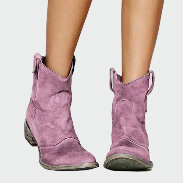 Sára - Retro-Støvler i Cowboy-Stil