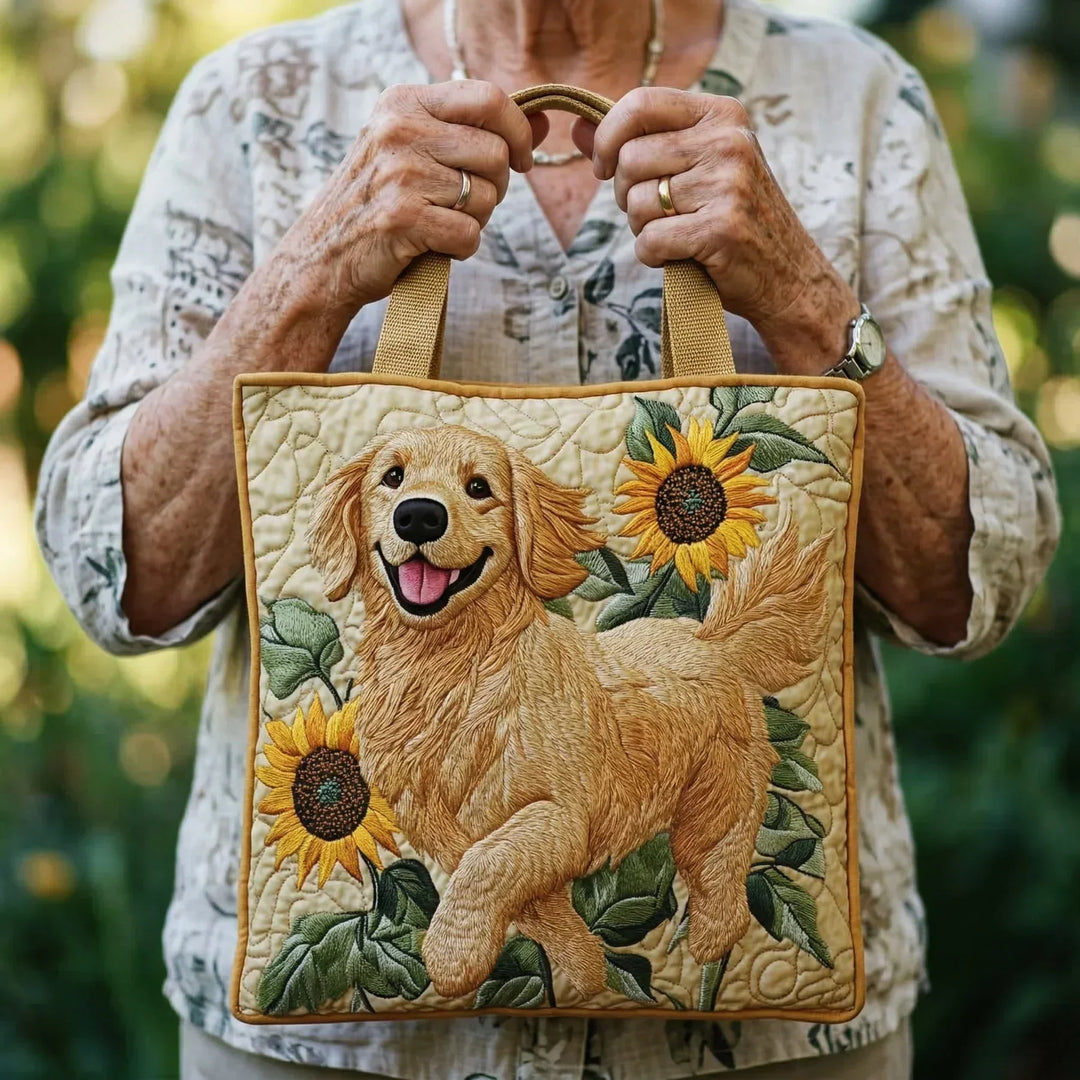 Gabi | Gesteppet Tragetaske med Motiv Golden Retriever