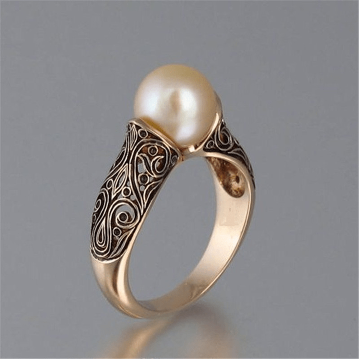 Vintage Perle Guld Ring