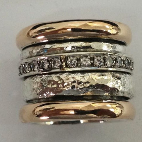 Vintage Lagdelt Tykk Guld Ring