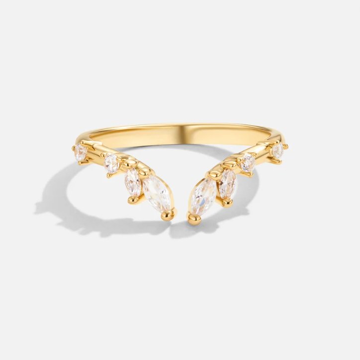 Fred - Krystal Guld Vinstok Ring