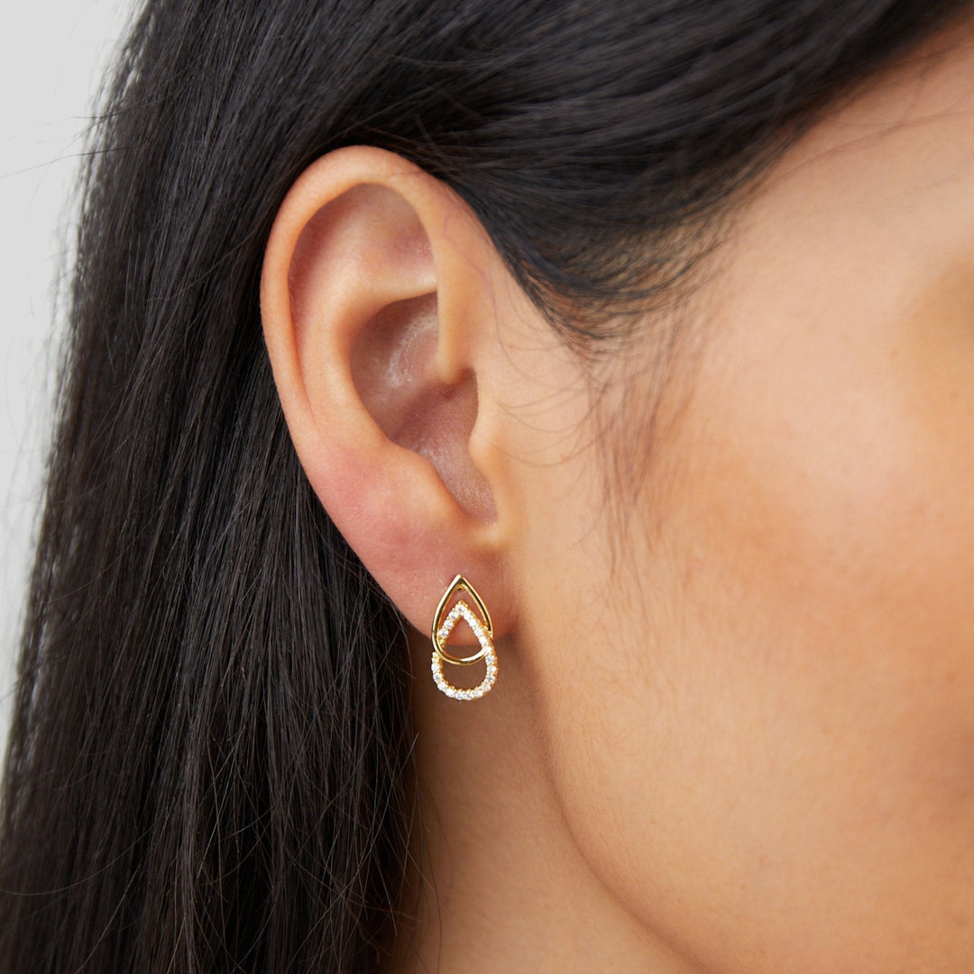 Lin Teardrop Link Øreringe