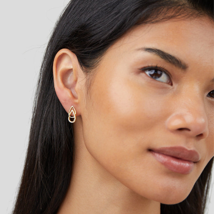 Lin Teardrop Link Øreringe
