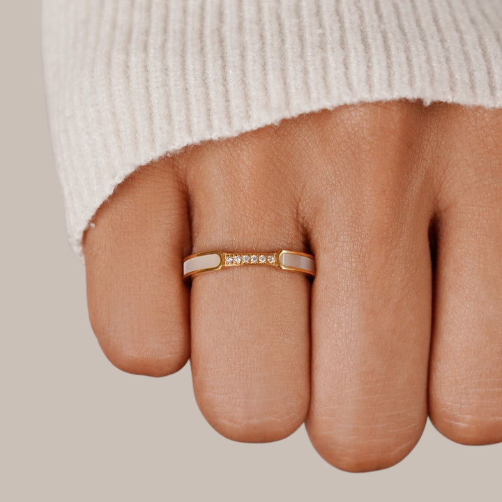 Unity - Perle & Krystal Ring