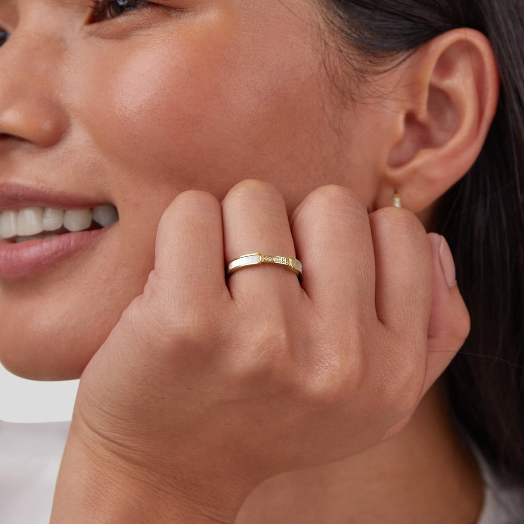 Unity - Perle & Krystal Ring