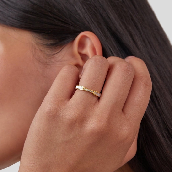 Unity - Perle & Krystal Ring