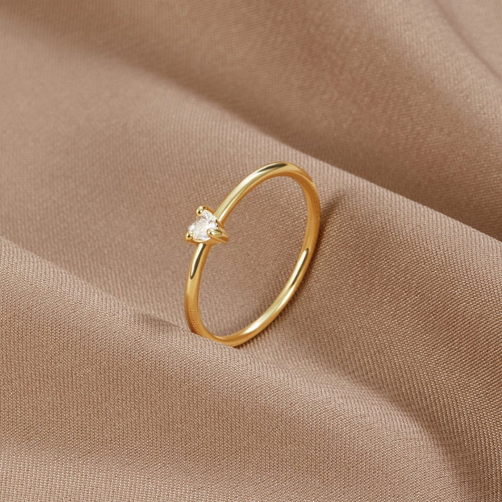 Kærlighed - Krystal Hjerte Ring