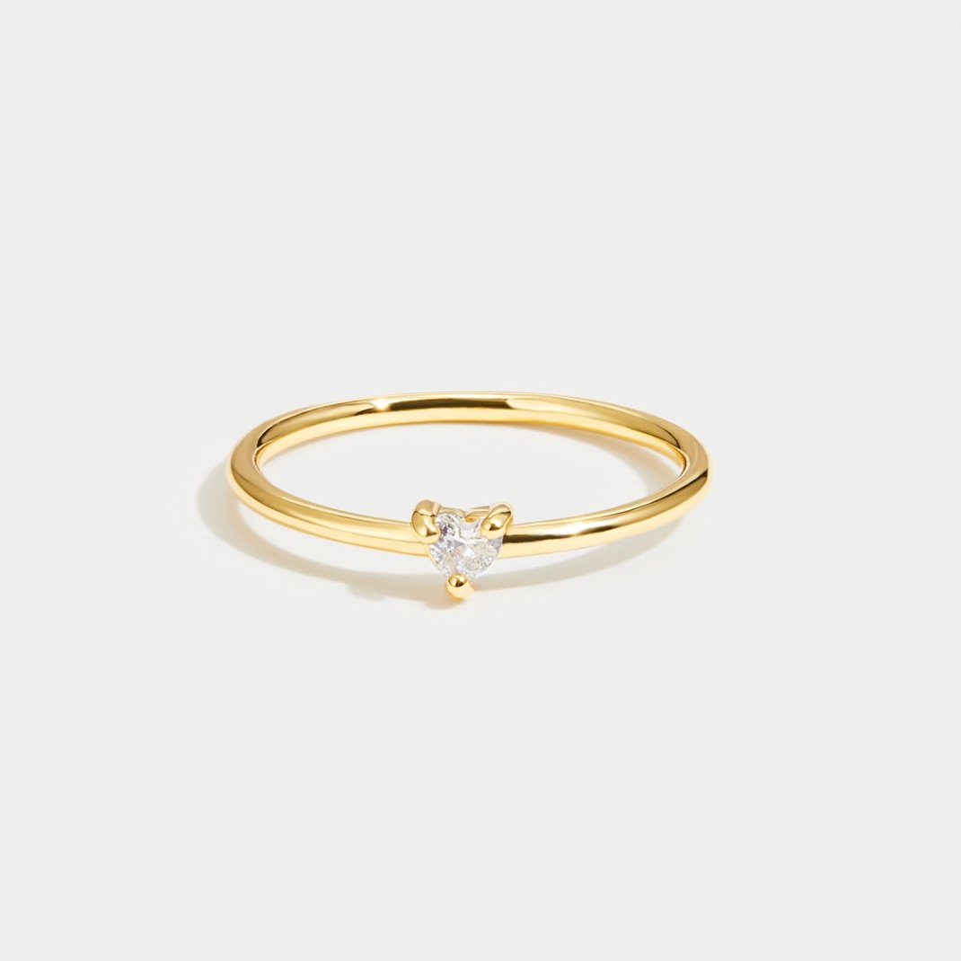 Kærlighed - Krystal Hjerte Ring