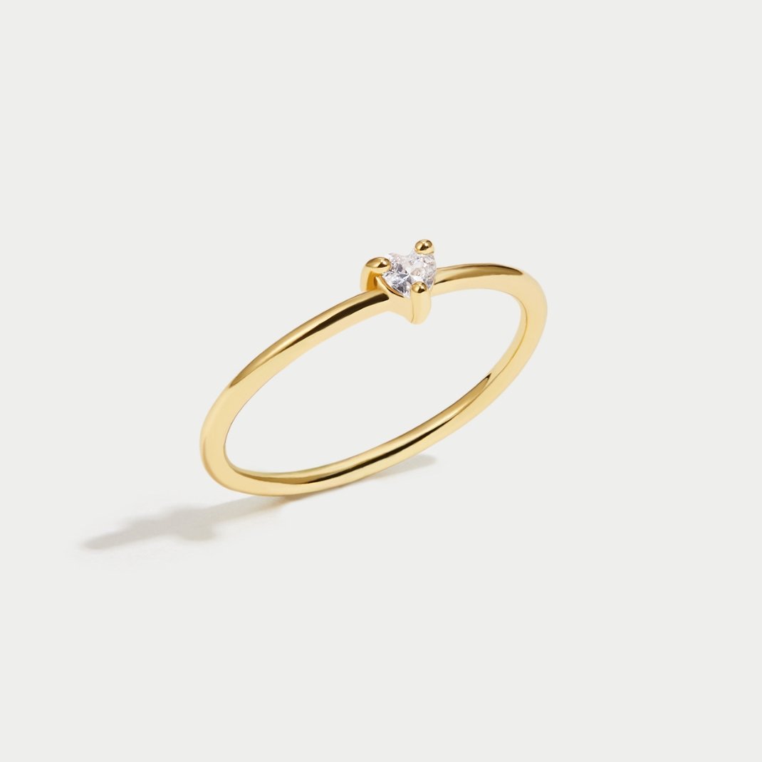Kærlighed - Krystal Hjerte Ring